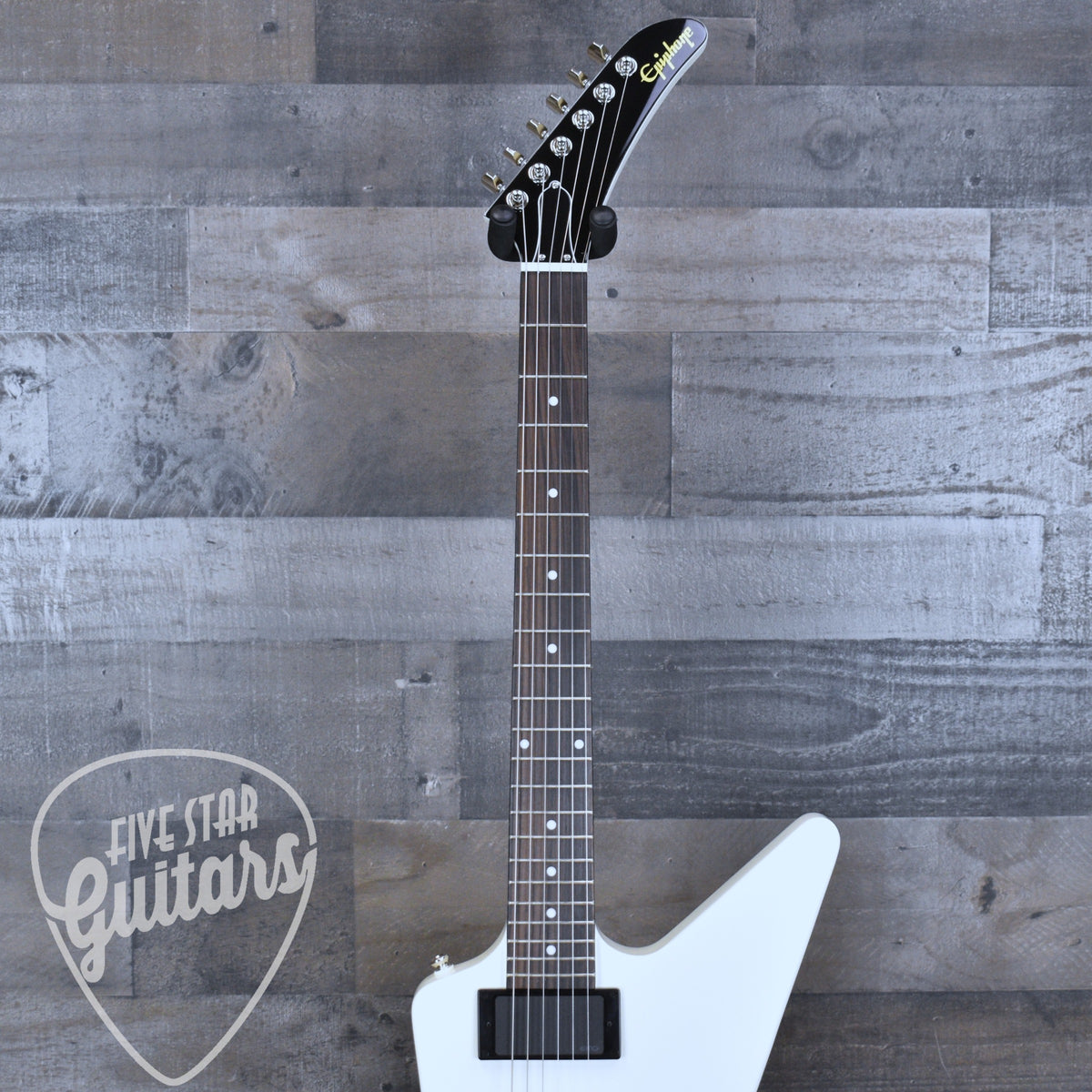 Epiphone Explorer 80s EMG - Classic White with Gigbag