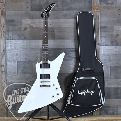 Epiphone Explorer 80s EMG - Classic White with Gigbag