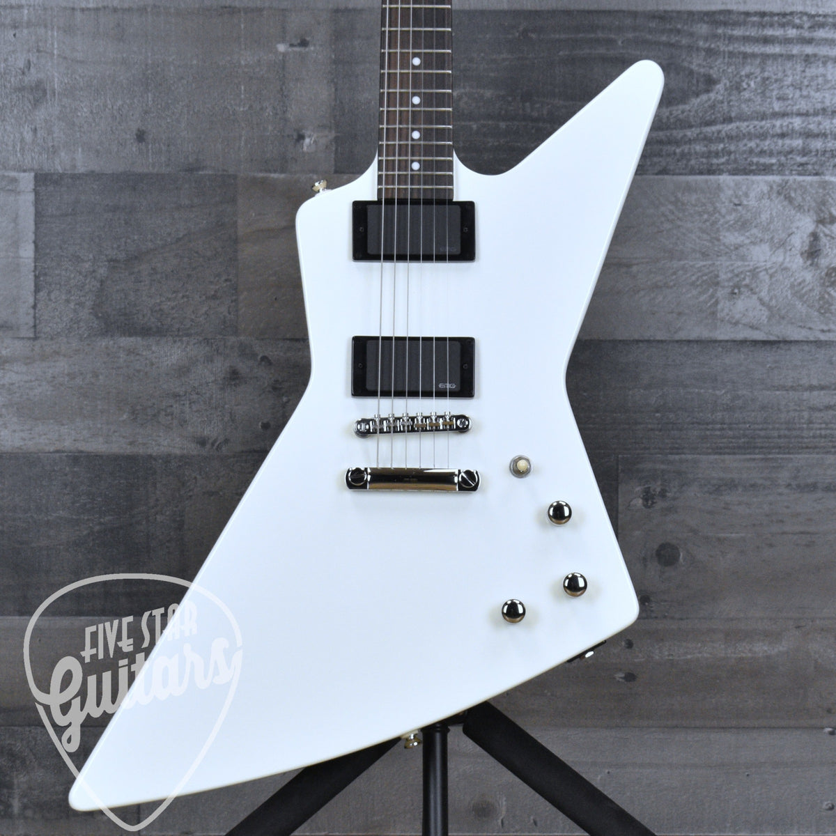 Epiphone Explorer 80s EMG - Classic White with Gigbag