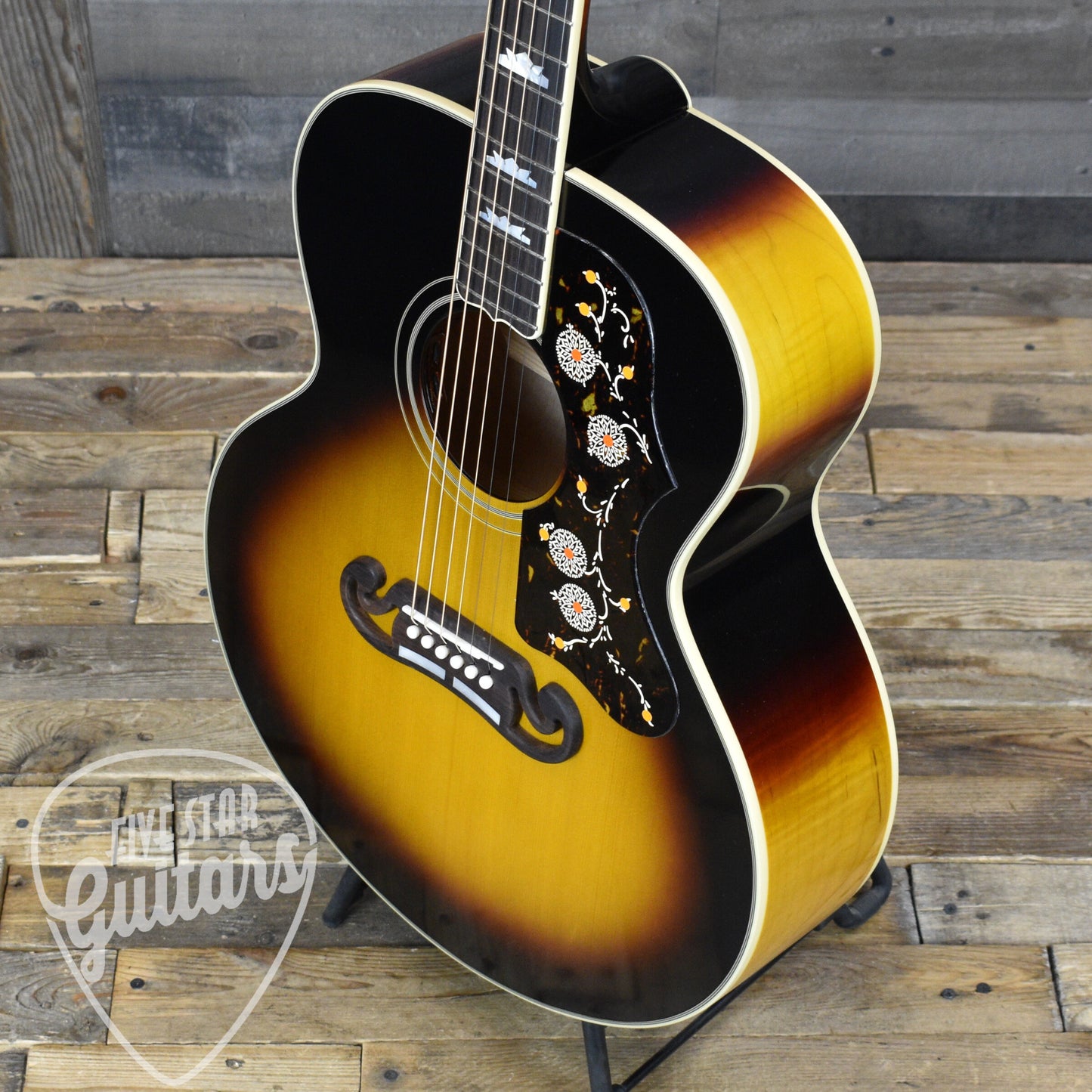 Epiphone Inspired by Gibson Custom 1957 SJ-200 Reissue - Vintage Sunburst with Hardshell Case