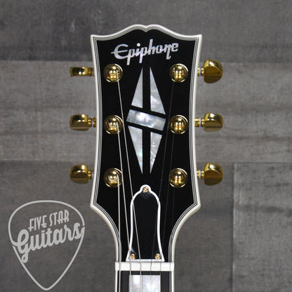Epiphone Inspired by Gibson Custom 1959 ES-355 - Classic White with Hard Shell Case