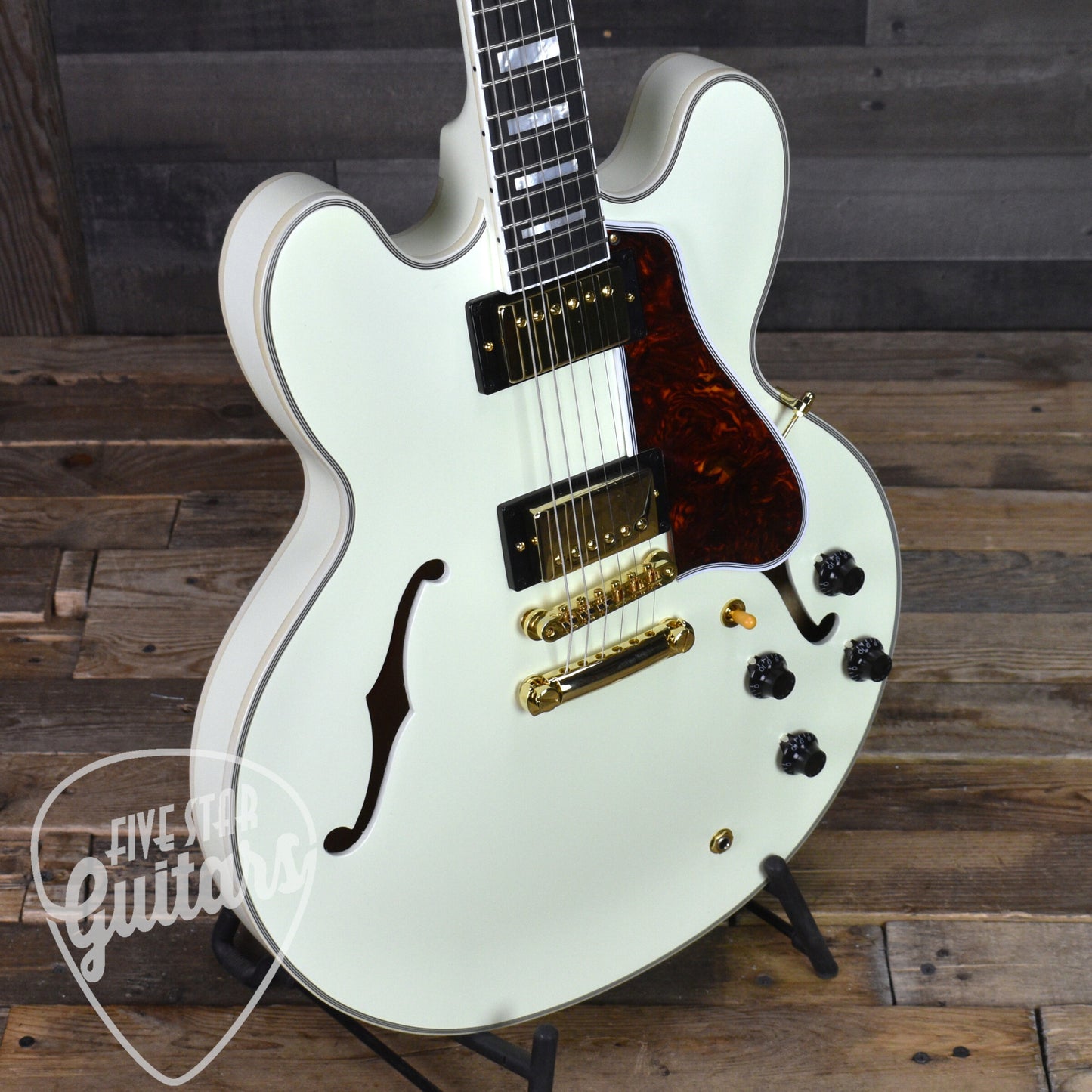 Epiphone Inspired by Gibson Custom 1959 ES-355 - Classic White with Hard Shell Case