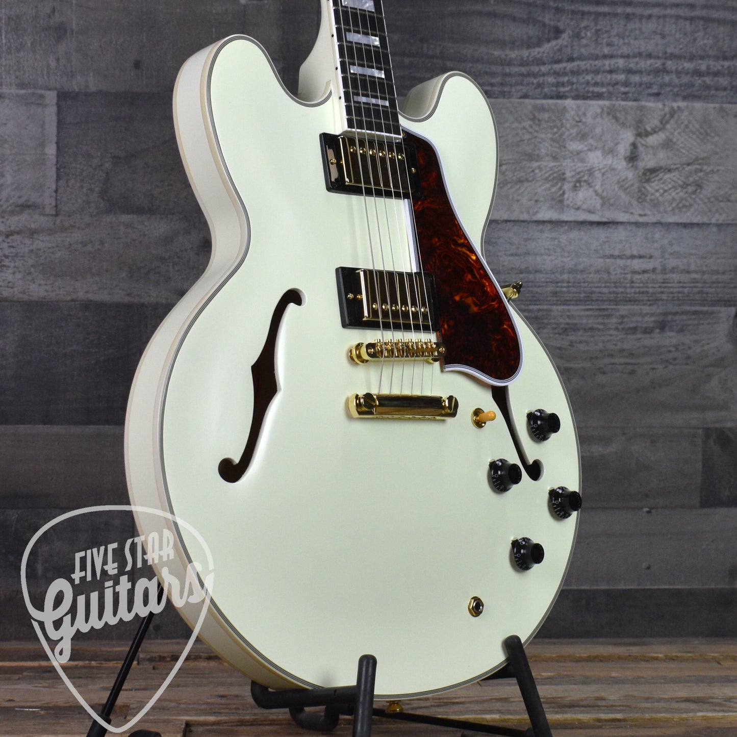 Epiphone Inspired by Gibson Custom 1959 ES-355 - Classic White with Hard Shell Case