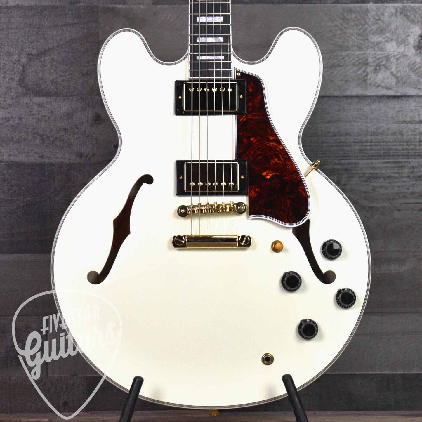 Epiphone Inspired by Gibson Custom 1959 ES-355 - Classic White with Hard Shell Case