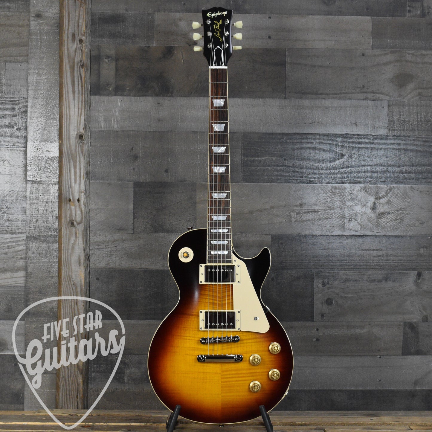 Epiphone Inspired by Gibson Custom 1959 Les Paul Reissue - Washed Bourbon Burst with Hardshell Case