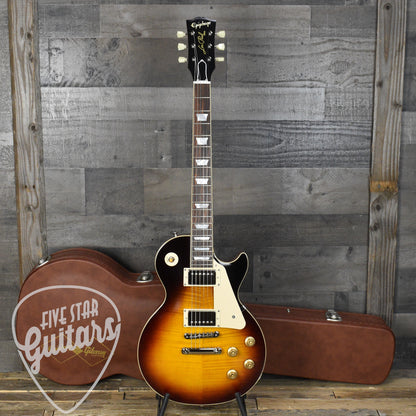 Epiphone Inspired by Gibson Custom 1959 Les Paul Reissue - Washed Bourbon Burst with Hardshell Case
