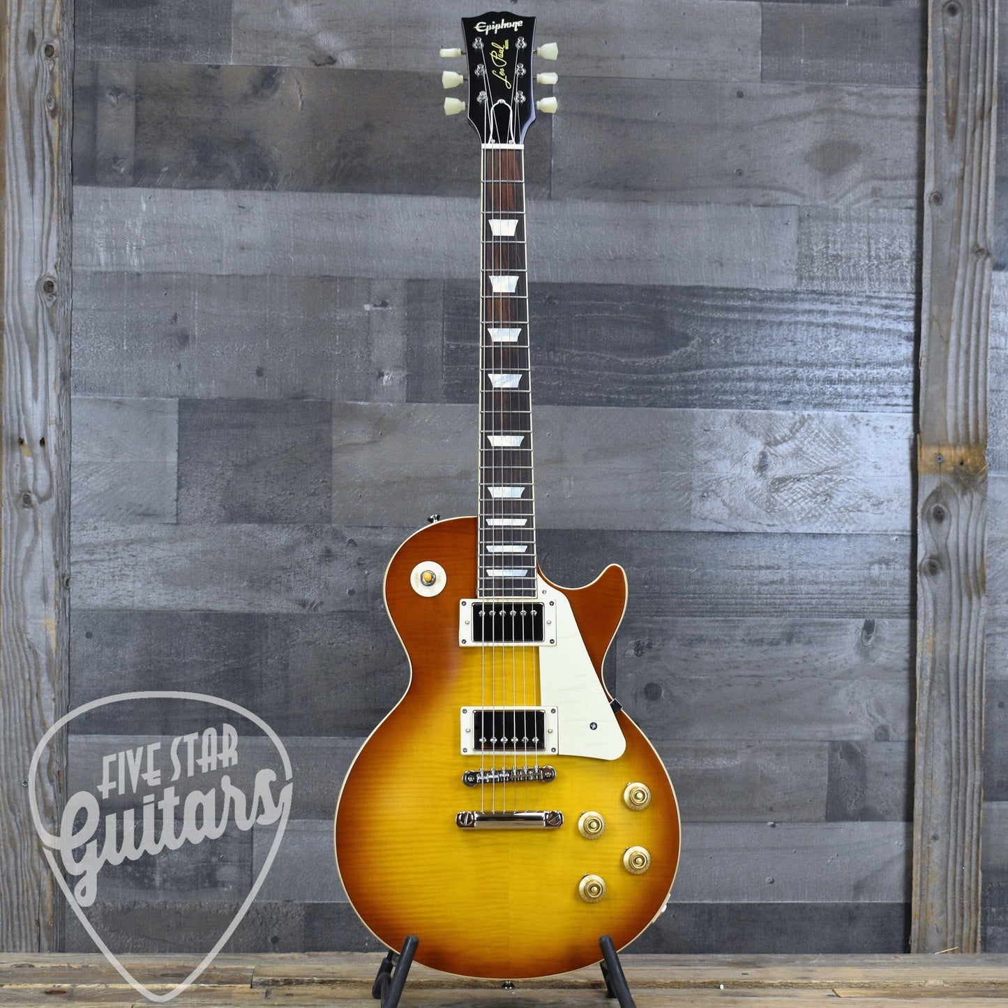 Epiphone Inspired by Gibson Custom 1959 Les Paul Standard Reissue - Golden Poppy Burst with Hardshell Case