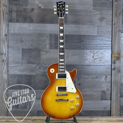Epiphone Inspired by Gibson Custom 1959 Les Paul Standard Reissue - Golden Poppy Burst with Hardshell Case