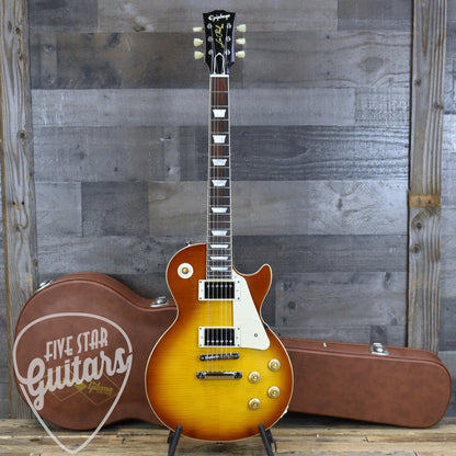Epiphone Inspired by Gibson Custom 1959 Les Paul Standard Reissue - Golden Poppy Burst with Hardshell Case