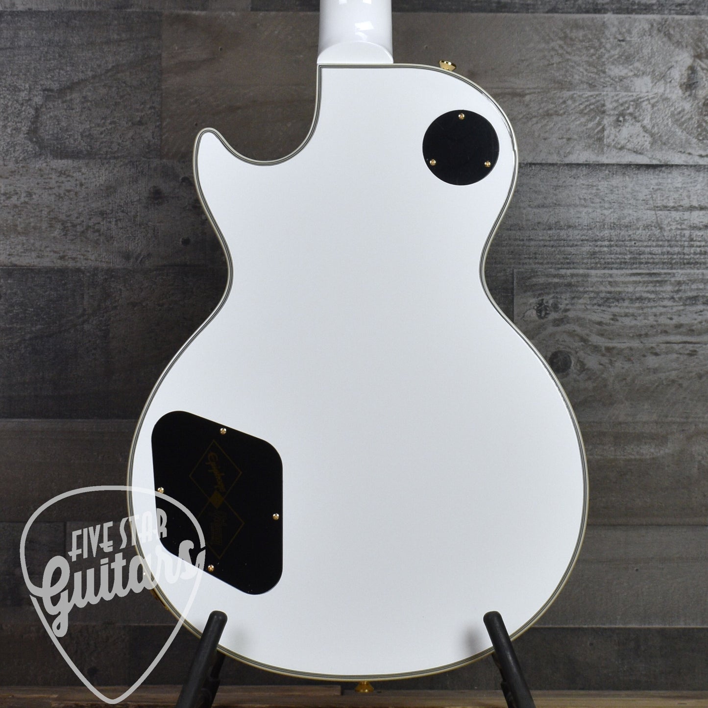 Epiphone Inspired by Gibson Custom Les Paul Custom - Alpine White with Hard Shell Case