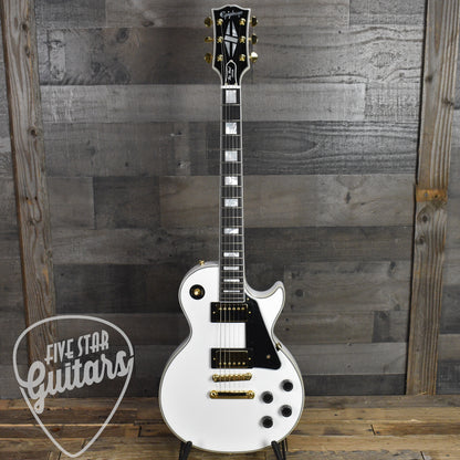 Epiphone Inspired by Gibson Custom Les Paul Custom - Alpine White with Hard Shell Case