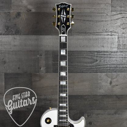Epiphone Inspired by Gibson Custom Les Paul Custom - Alpine White with Hard Shell Case