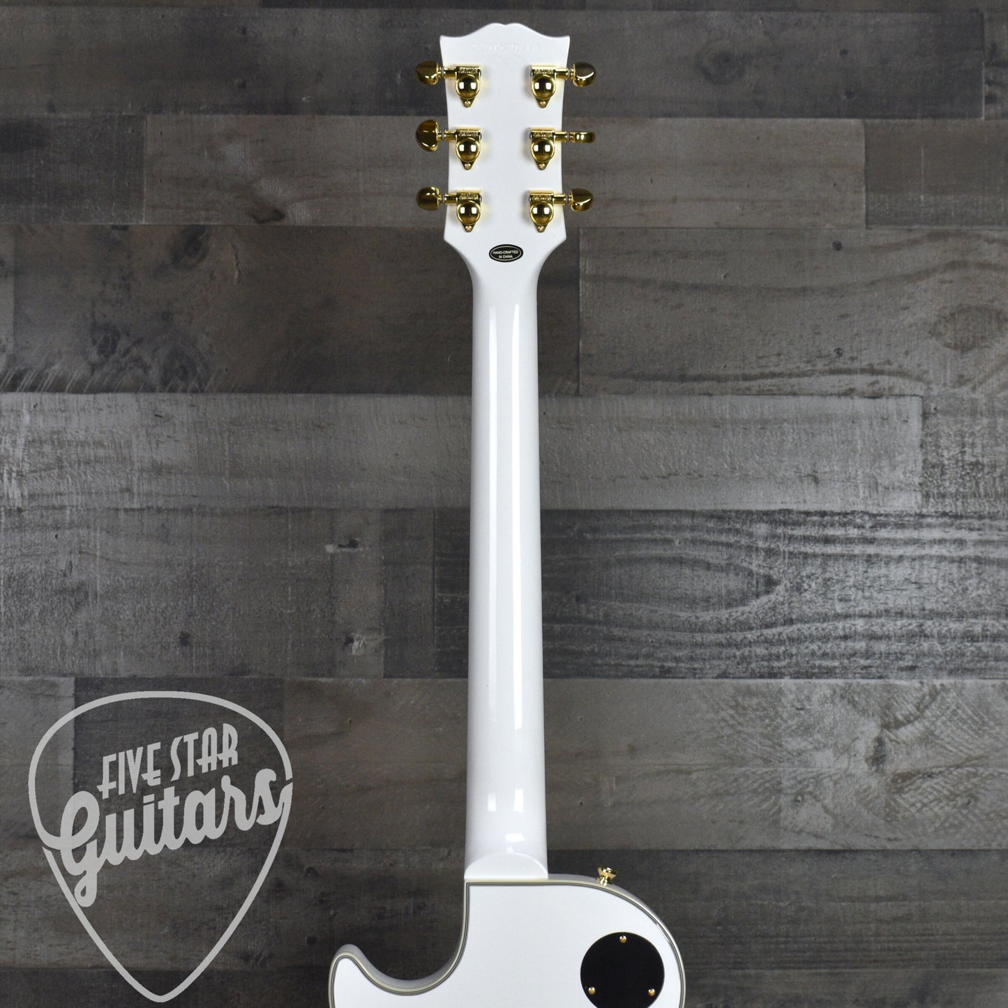 Epiphone Inspired by Gibson Custom Les Paul Custom - Alpine White with Hard Shell Case