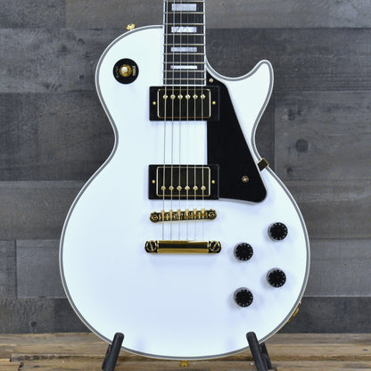 Epiphone Inspired by Gibson Custom Les Paul Custom - Alpine White with Hard Shell Case