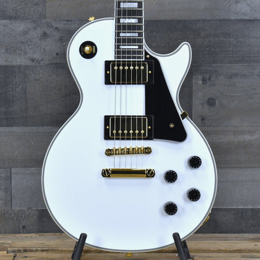 Epiphone Inspired by Gibson Custom Les Paul Custom - Alpine White with Hard Shell Case