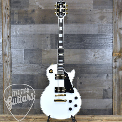 Epiphone Inspired by Gibson Custom Les Paul Custom - Alpine White with Hard Shell Case
