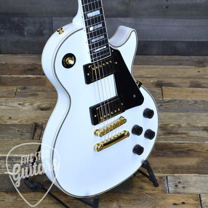 Epiphone Inspired by Gibson Custom Les Paul Custom - Alpine White with Hard Shell Case