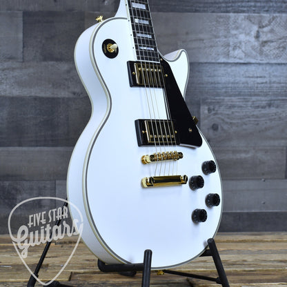 Epiphone Inspired by Gibson Custom Les Paul Custom - Alpine White with Hard Shell Case