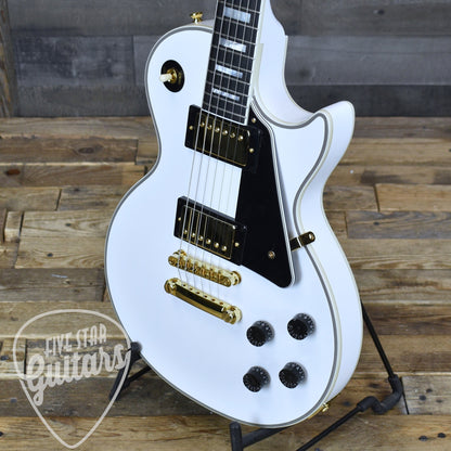 Epiphone Inspired by Gibson Custom Les Paul Custom - Alpine White with Hard Shell Case