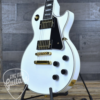 Epiphone Inspired by Gibson Custom Les Paul Custom - Alpine White with Hard Shell Case
