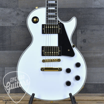 Epiphone Inspired by Gibson Custom Les Paul Custom - Alpine White with Hard Shell Case