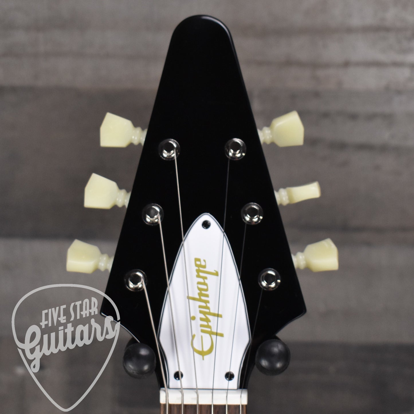 Epiphone Jimi Hendrix "Love Drops" Flying V - Ebony with Hard Shell Case