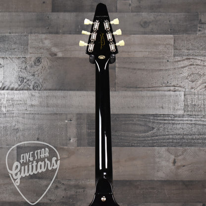 Epiphone Jimi Hendrix "Love Drops" Flying V - Ebony with Hard Shell Case