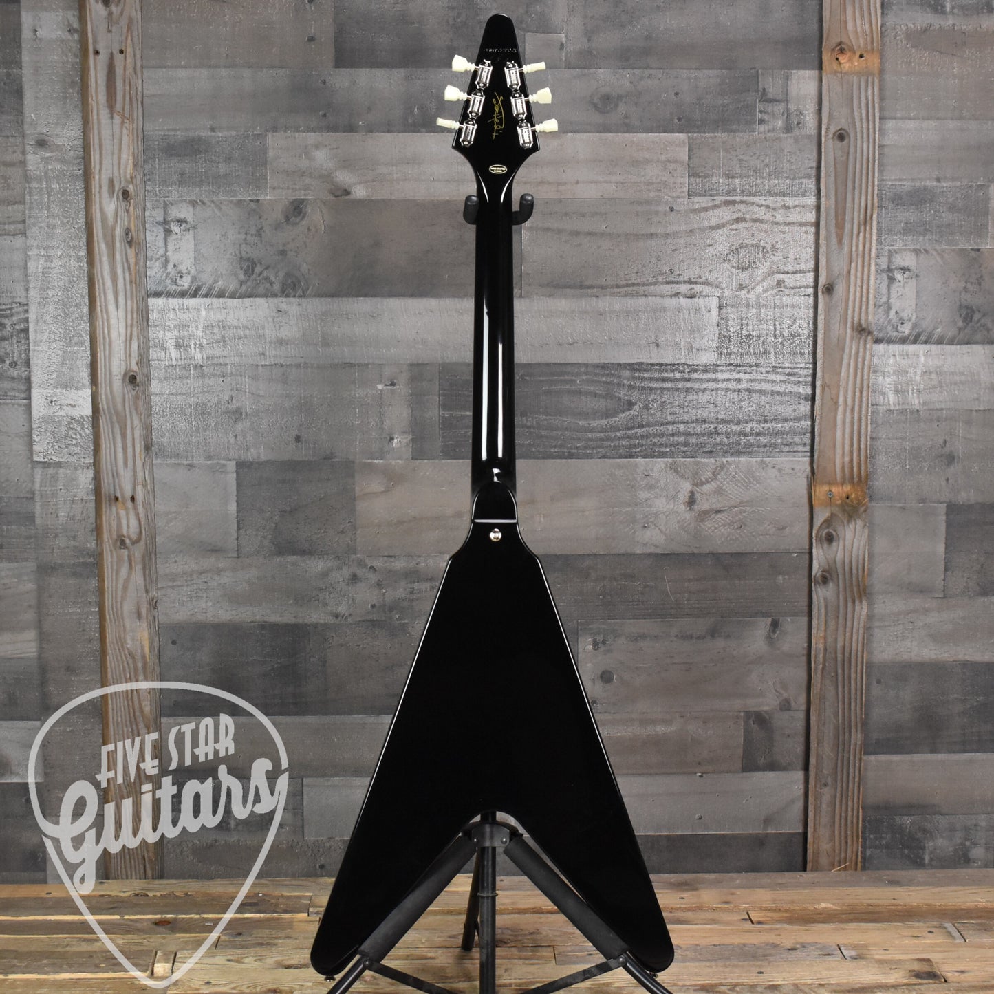 Epiphone Jimi Hendrix "Love Drops" Flying V - Ebony with Hard Shell Case   - SN: 3353