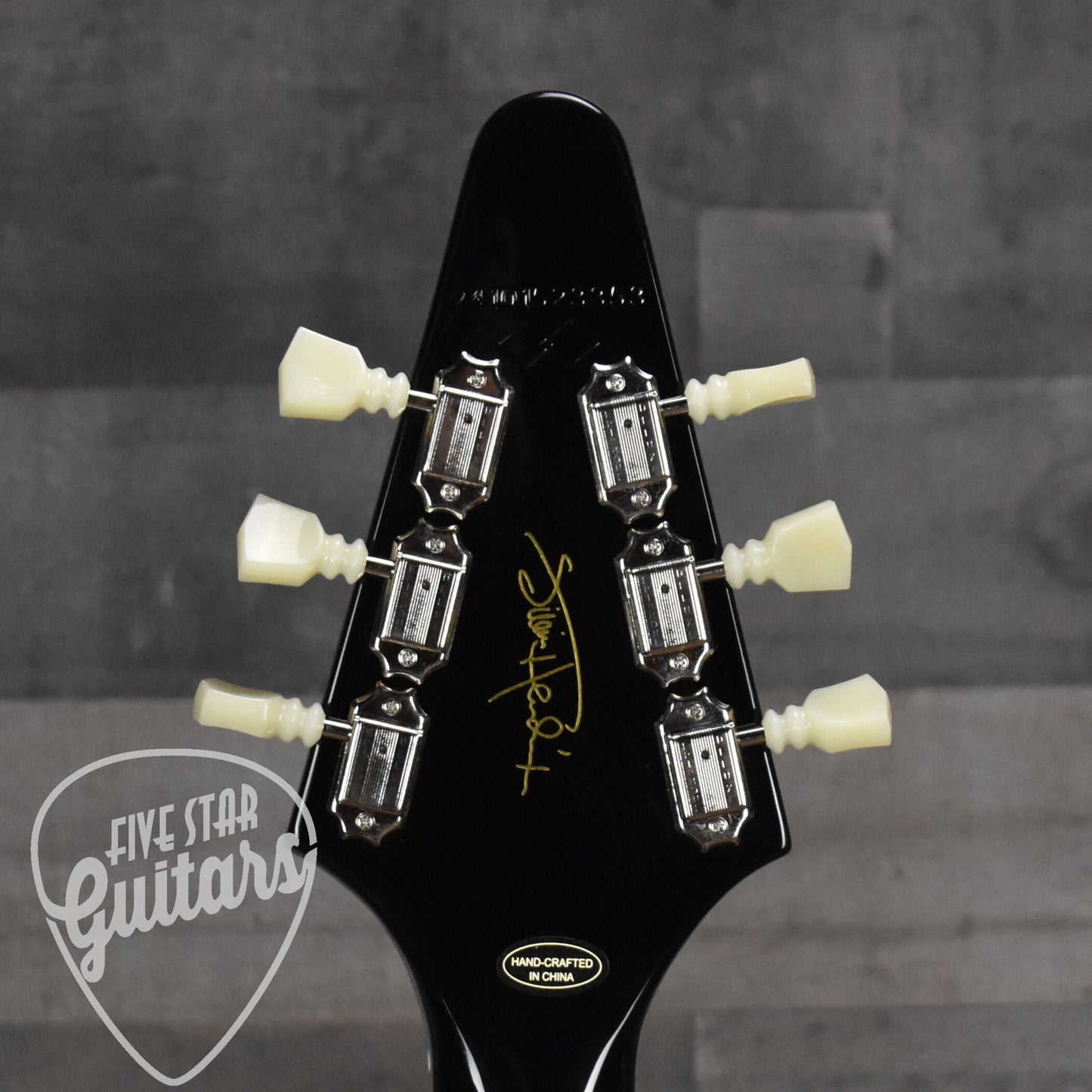 Epiphone Jimi Hendrix "Love Drops" Flying V - Ebony with Hard Shell Case   - SN: 3353