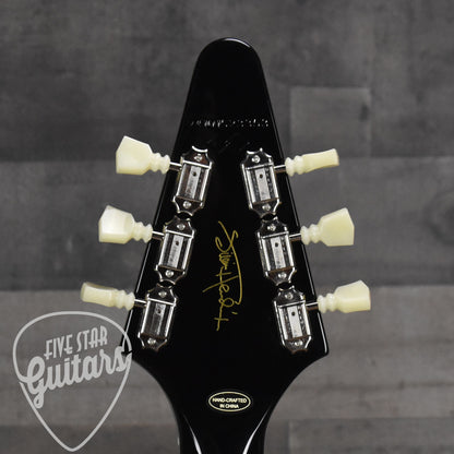 Epiphone Jimi Hendrix "Love Drops" Flying V - Ebony with Hard Shell Case   - SN: 3353