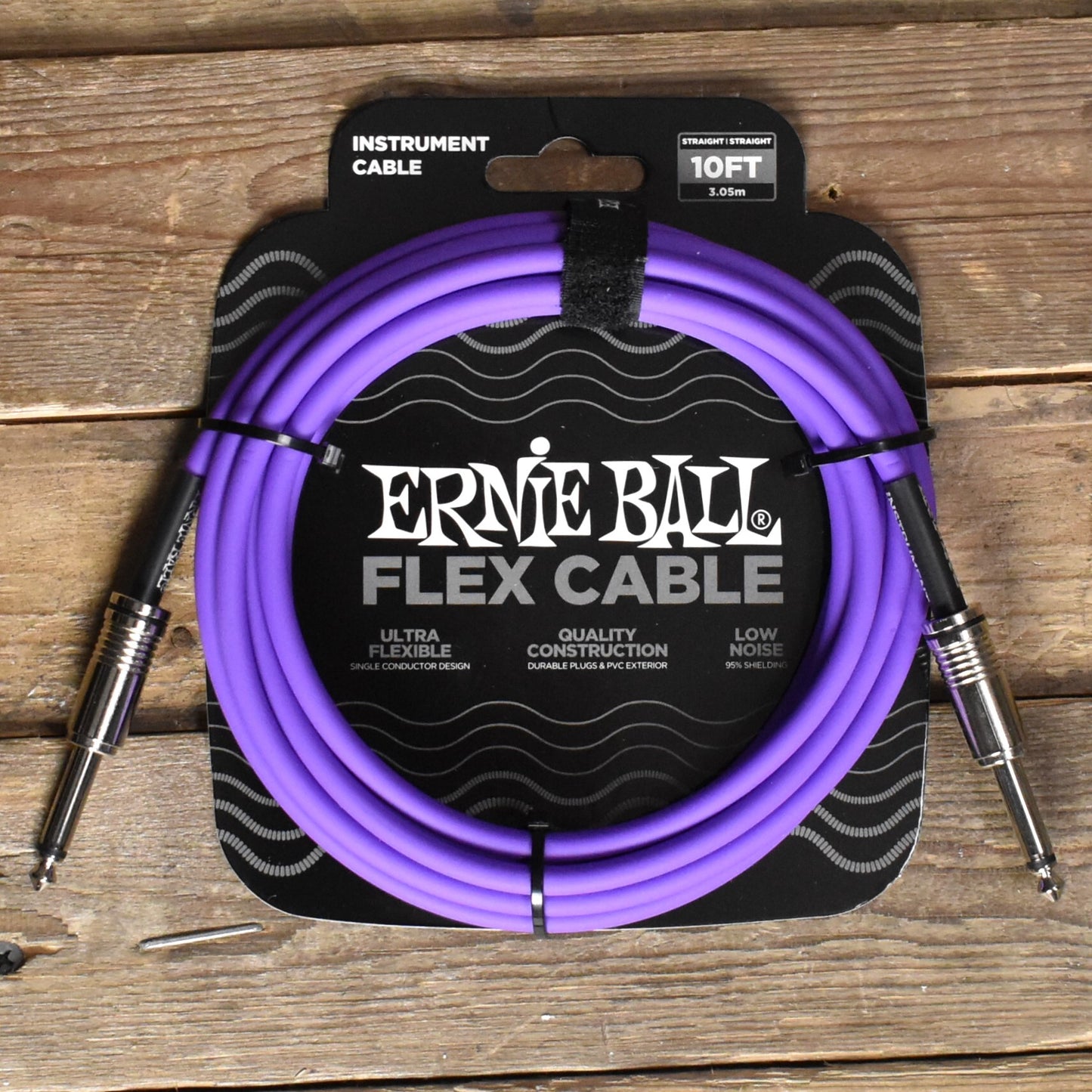 Ernie Ball Flex Instrument Cable - Straight/Straight 10ft - Purple