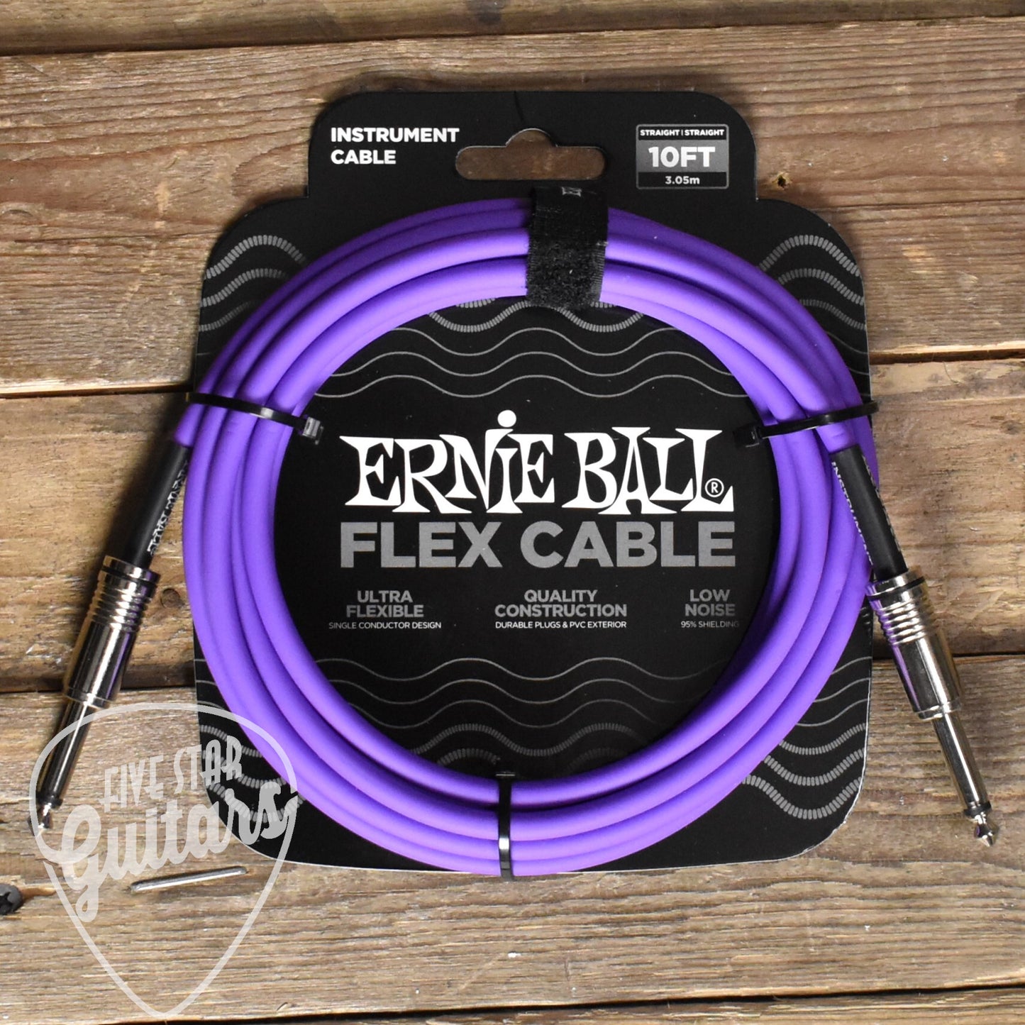 Ernie Ball Flex Instrument Cable - Straight/Straight 10ft - Purple