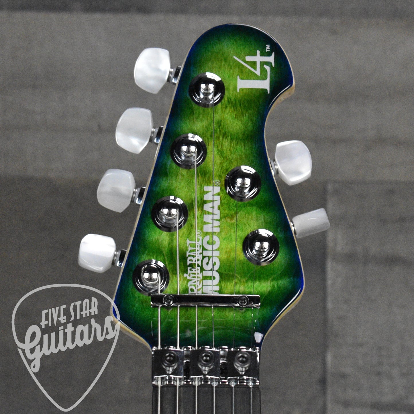 Ernie Ball Music Man Ball Family Reserve Luke 4 HSS FLoyd Rose Limited - Green Tide with Mono Case