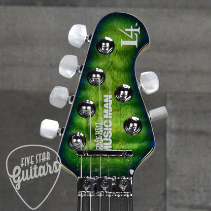 Ernie Ball Music Man Ball Family Reserve Luke 4 HSS FLoyd Rose Limited - Green Tide with Mono Case