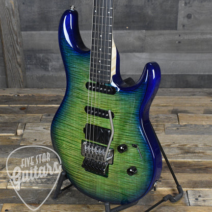 Ernie Ball Music Man Ball Family Reserve Luke 4 HSS FLoyd Rose Limited - Green Tide with Mono Case