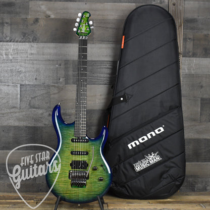 Ernie Ball Music Man Ball Family Reserve Luke 4 HSS FLoyd Rose Limited - Green Tide with Mono Case
