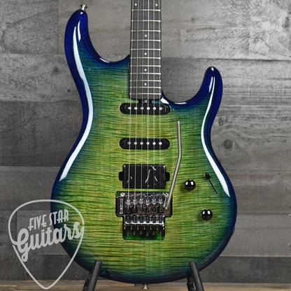 Ernie Ball Music Man Ball Family Reserve Luke 4 HSS FLoyd Rose Limited - Green Tide with Mono Case