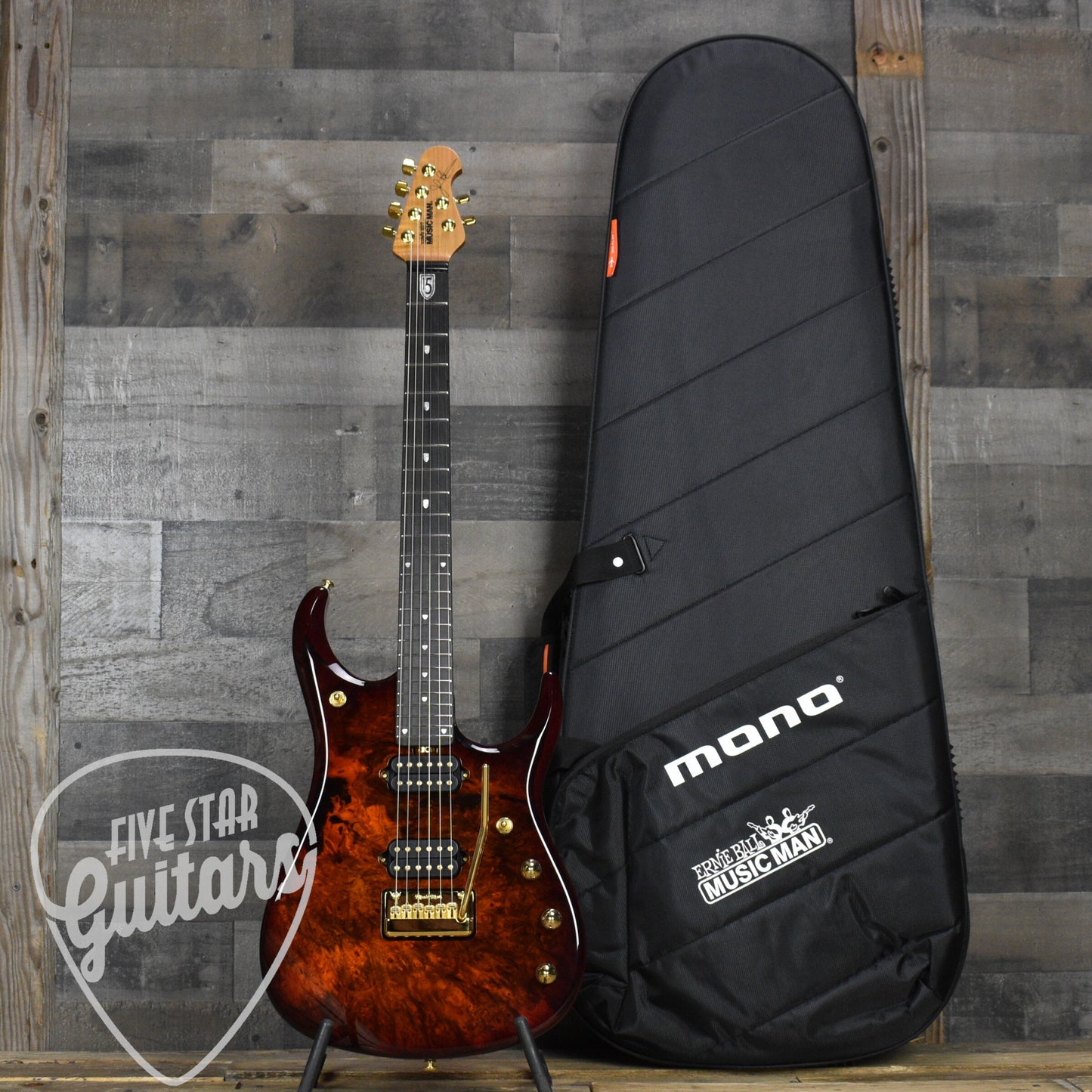 Ernie Ball MusicMan Ball Family Reserve JP15 - Solar Flare with Mono Case