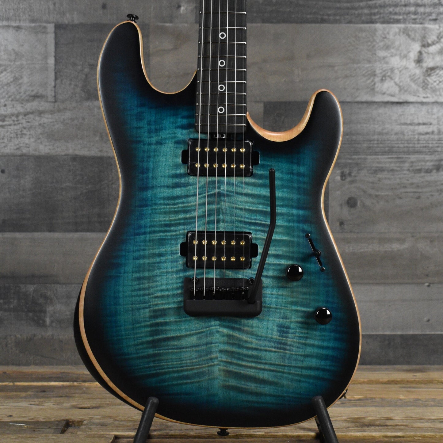 Ernie Ball MusicMan Rabea Massaad Sabre - Carian Burst with Soft Shell Case