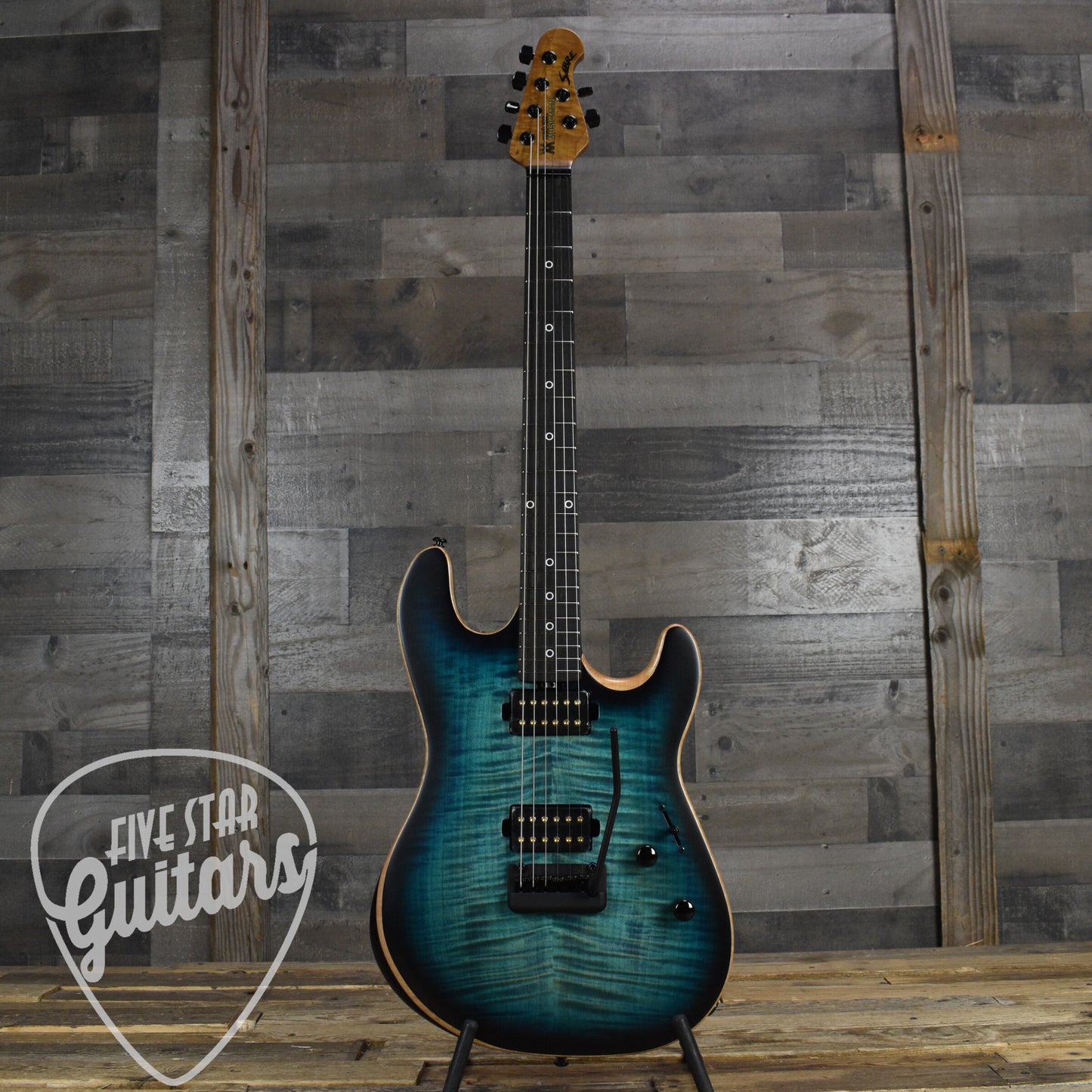Ernie Ball MusicMan Rabea Massaad Sabre - Carian Burst with Soft Shell Case