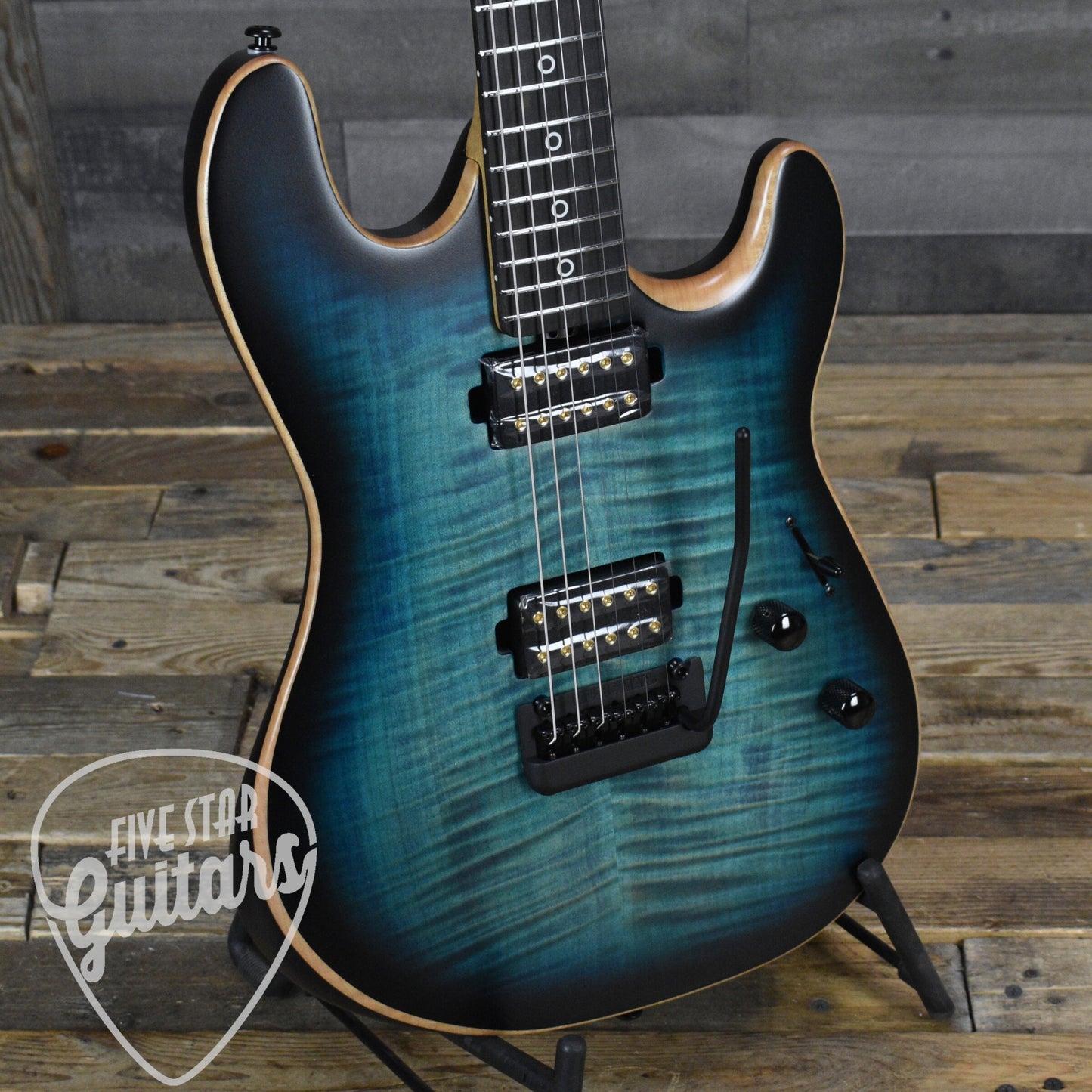 Ernie Ball MusicMan Rabea Massaad Sabre - Carian Burst with Soft Shell Case
