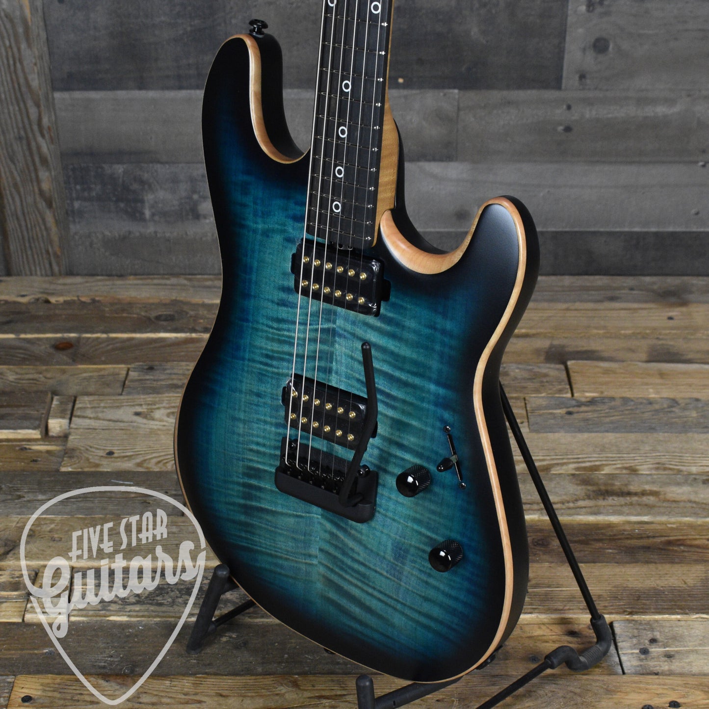 Ernie Ball MusicMan Rabea Massaad Sabre - Carian Burst with Soft Shell Case