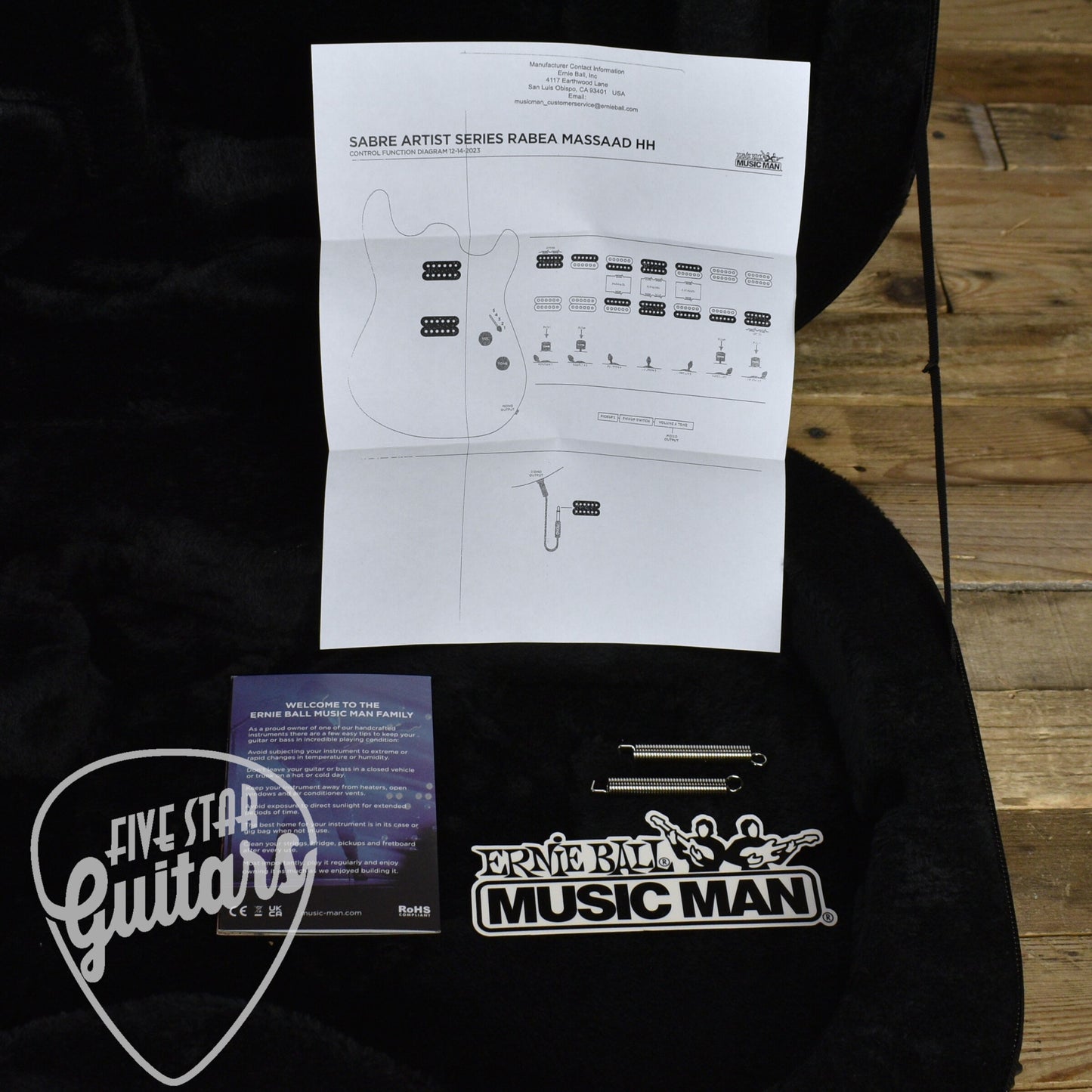Ernie Ball MusicMan Rabea Massaad Sabre - Carian Burst with Soft Shell Case