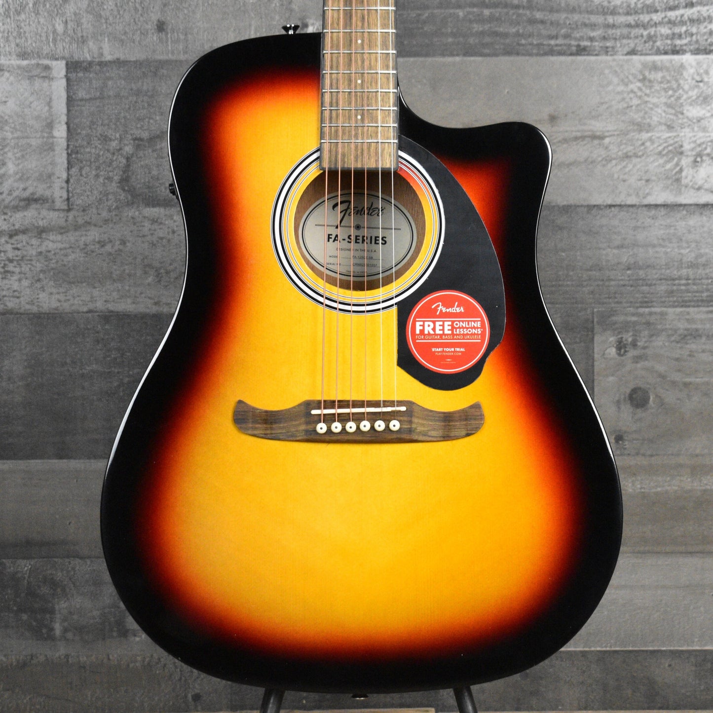 Fender FA-125CE Dreadnought Walnut Fingerboard - Sunburst