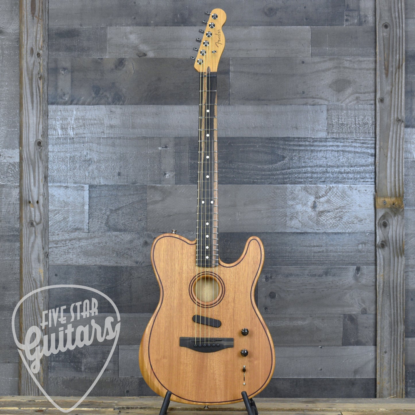 Fender American Acoustasonic Telecaster All-Mahogany - Natural with Deluxe Gig Bag