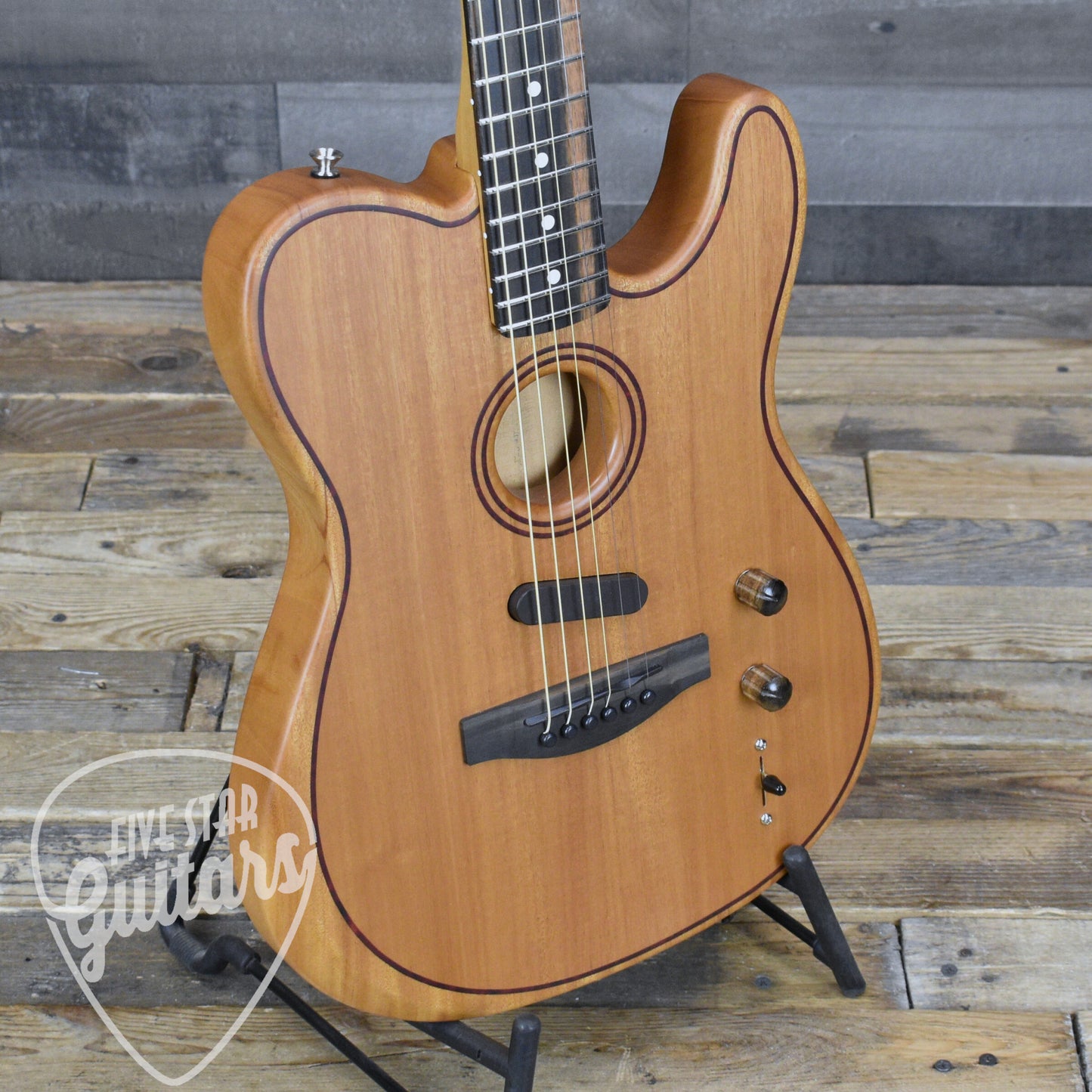 Fender American Acoustasonic Telecaster All-Mahogany - Natural with Deluxe Gig Bag