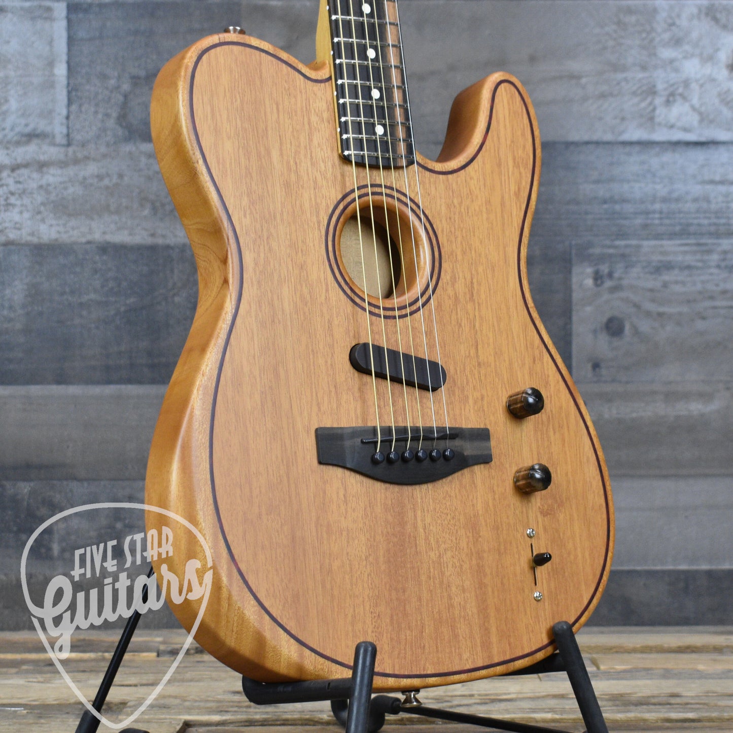 Fender American Acoustasonic Telecaster All-Mahogany - Natural with Deluxe Gig Bag