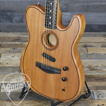 Fender American Acoustasonic Telecaster All-Mahogany - Natural with Deluxe Gig Bag