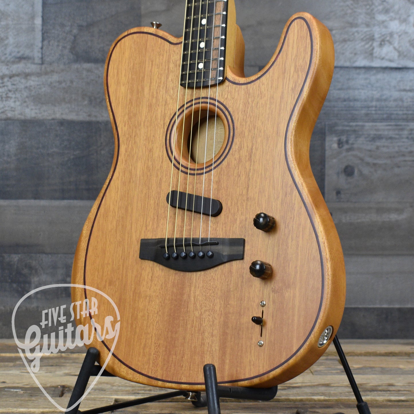 Fender American Acoustasonic Telecaster All-Mahogany - Natural with Deluxe Gig Bag