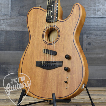 Fender American Acoustasonic Telecaster All-Mahogany - Natural with Deluxe Gig Bag